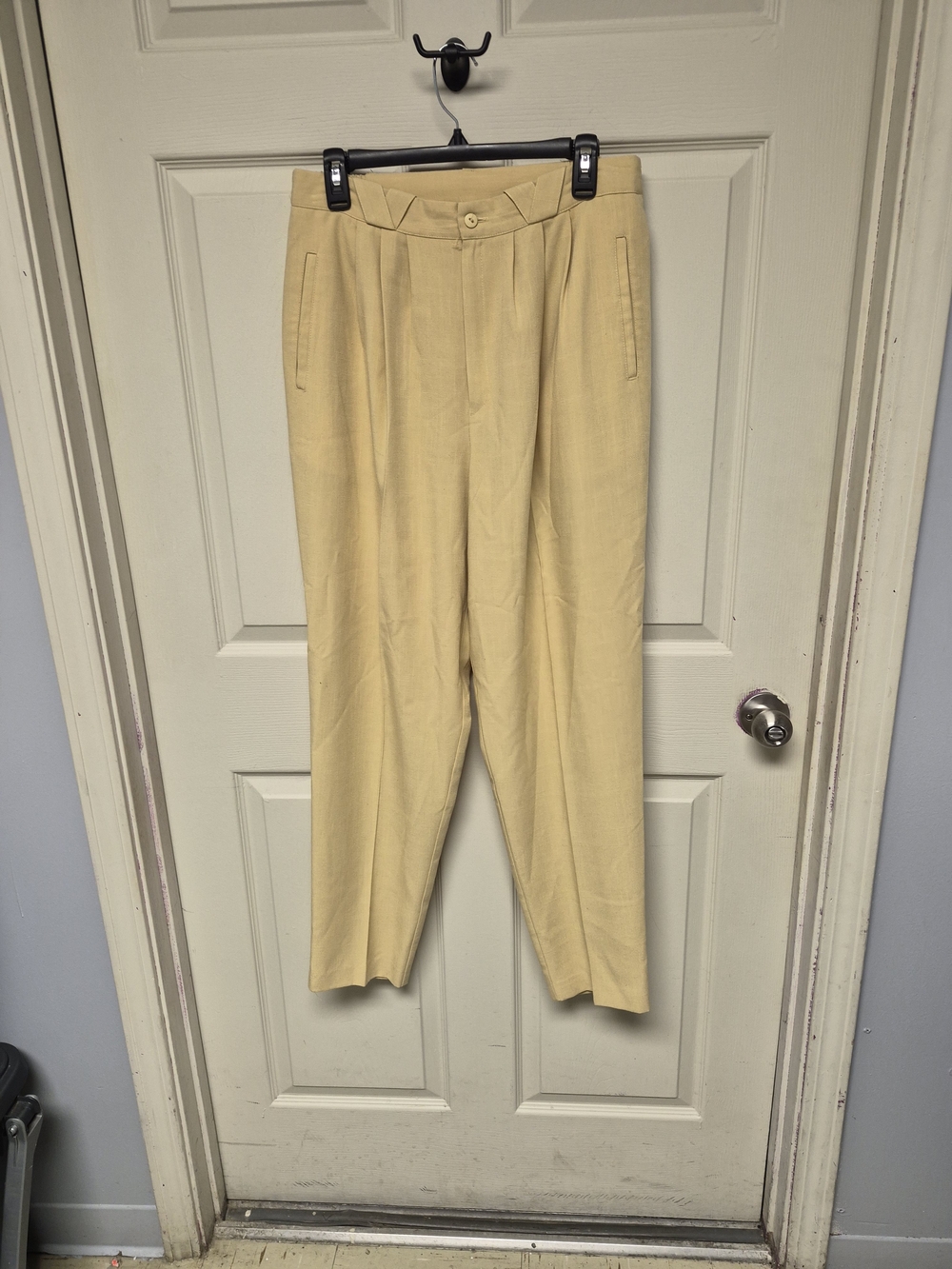 Pleated Yellow Dress Pants